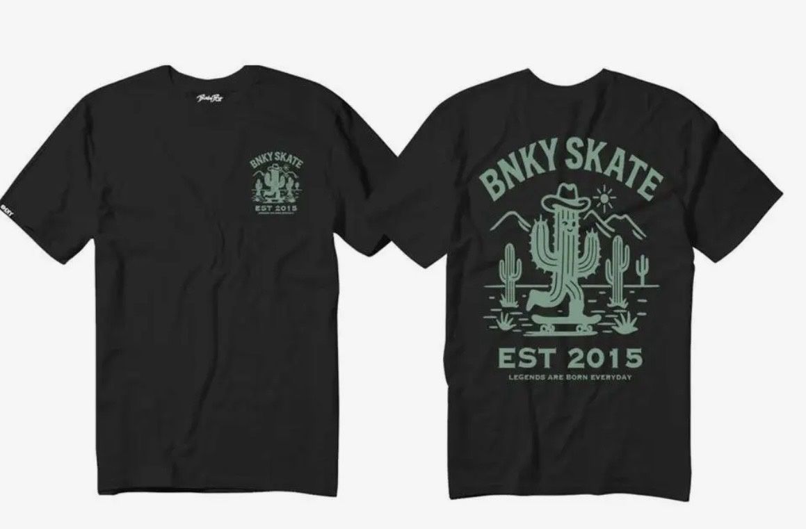 Cactus Skater T-Shirt, Color: Charcoal, Size: 6-12M