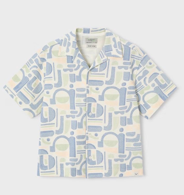 Cooper Knit Button Up Shirt, Color: Design, Size: 4
