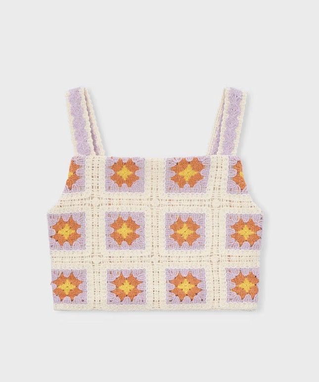Adelle Crochet Top, Color: Cream, Size: 2T