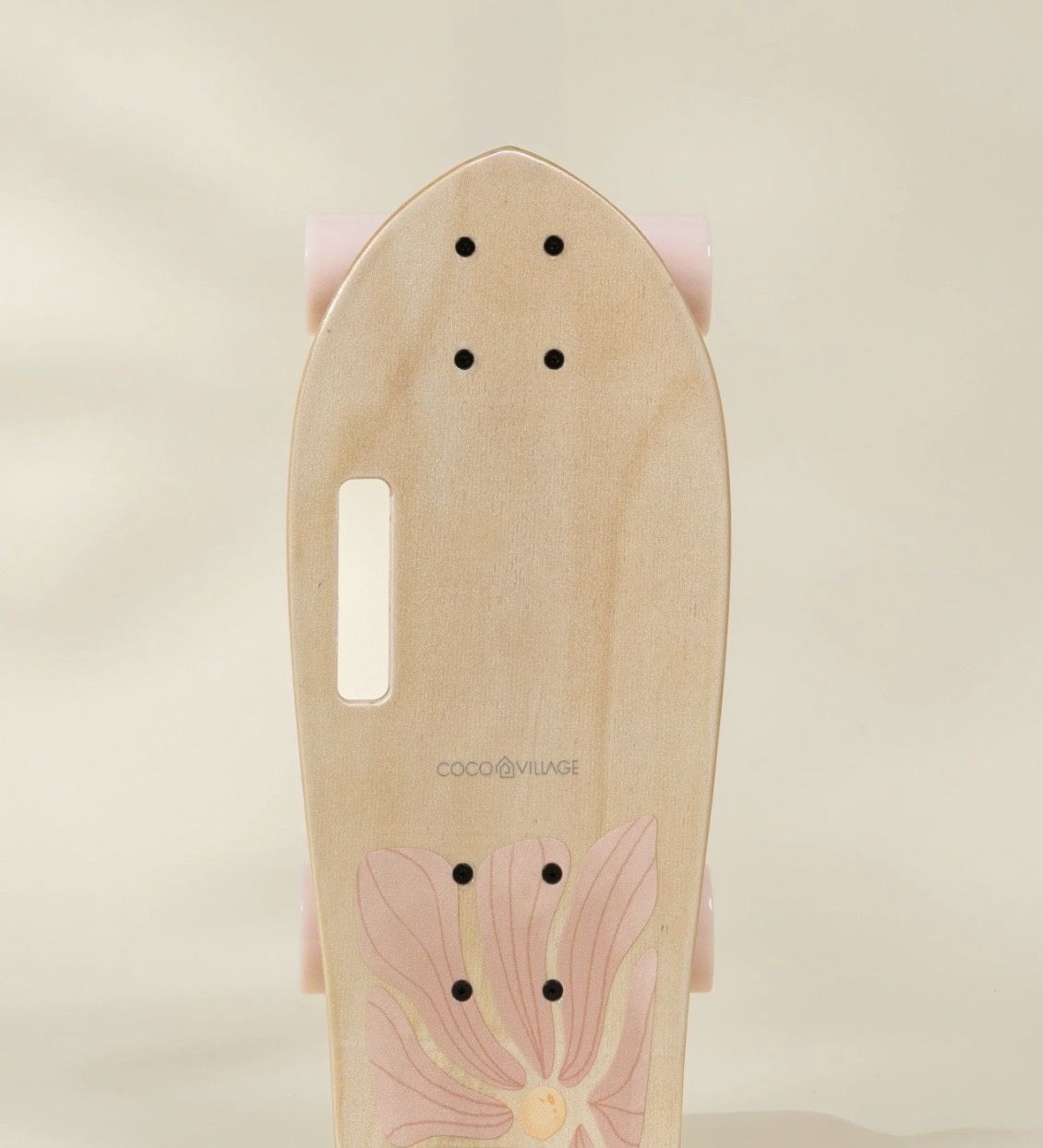 Wooden Skateboard w/Handle - Bloom