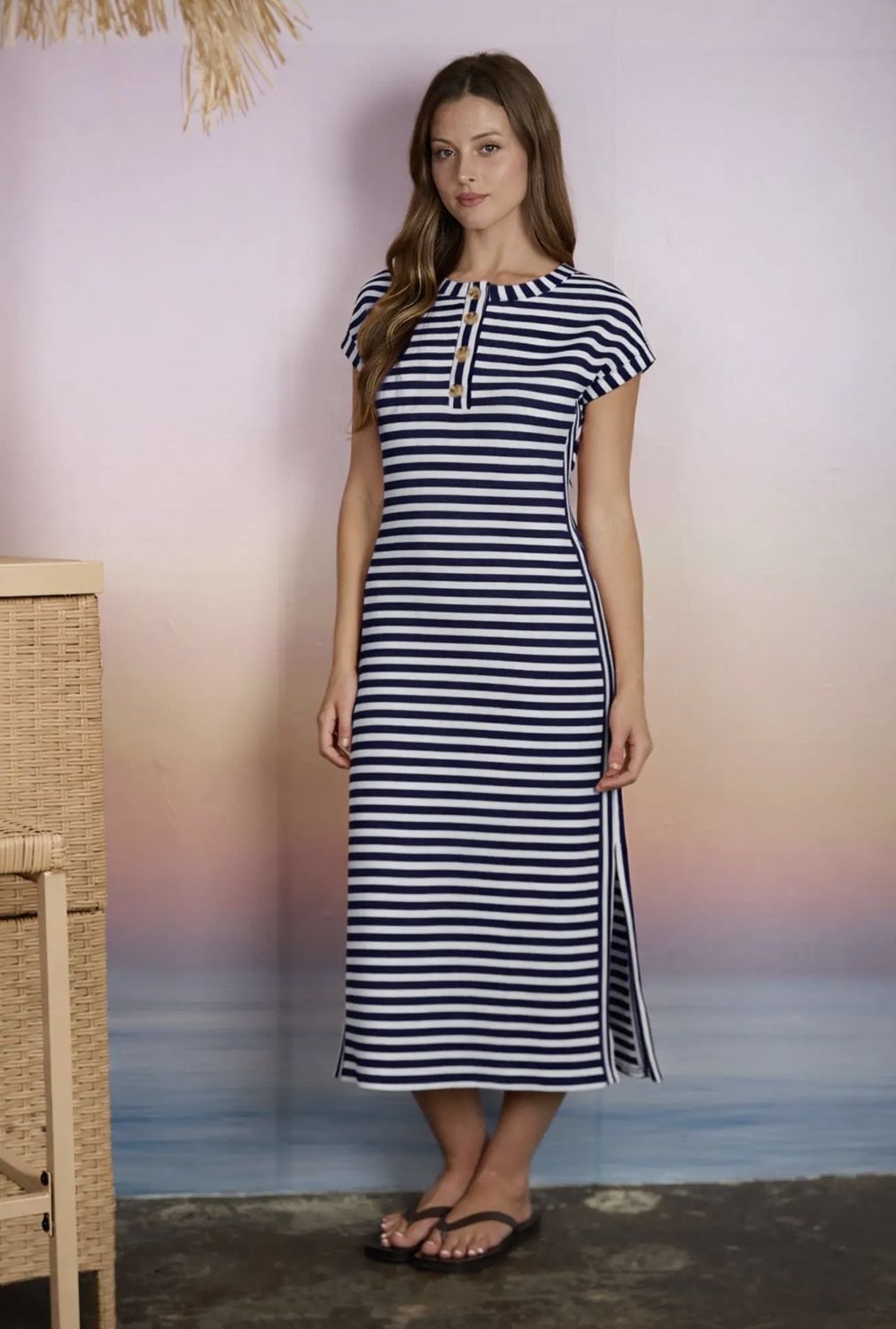 Jillian Midi Dress, Color: Navy, Size: Small