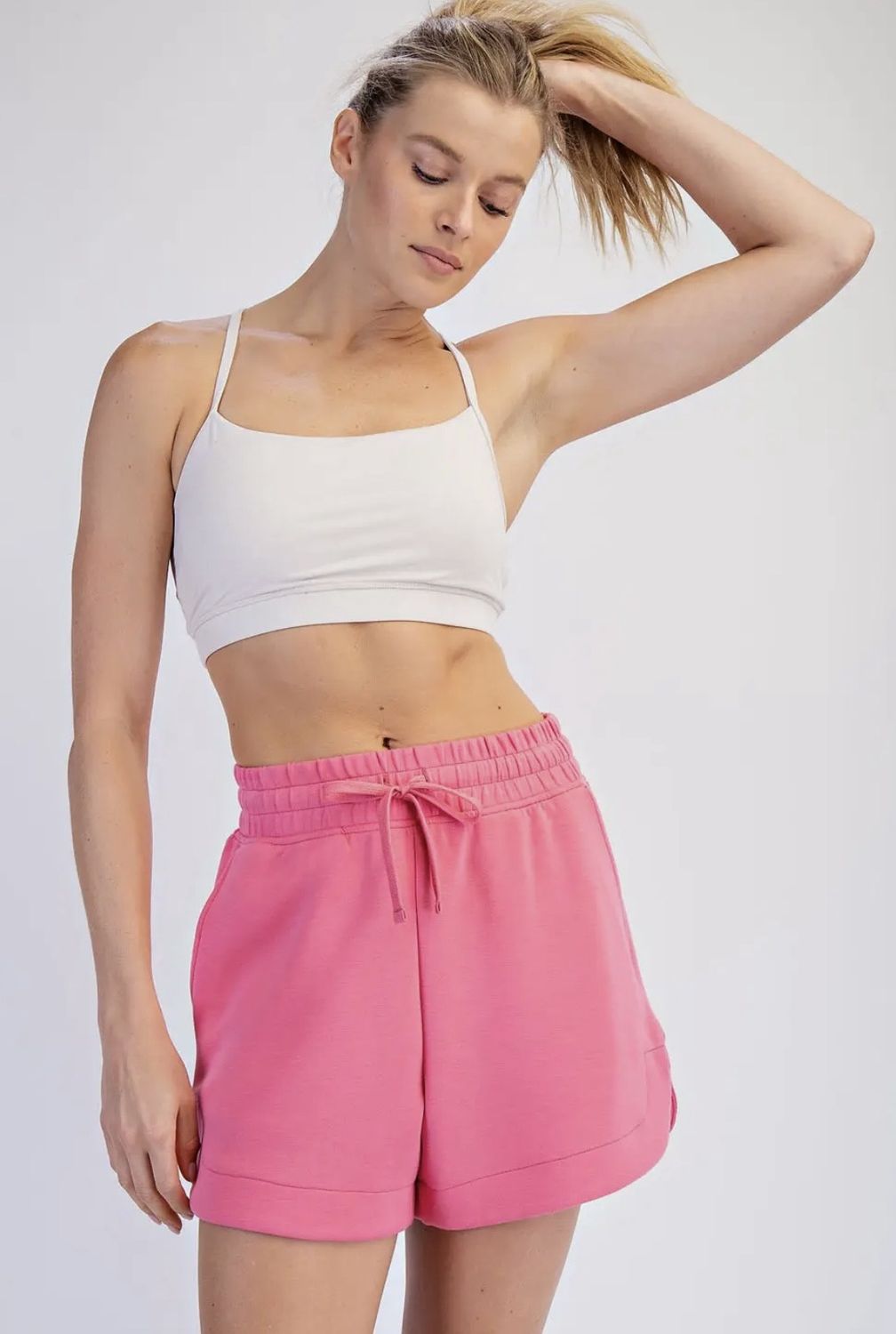 Maddie Scuba Shorts, Color: Brink Pink, Size: Small