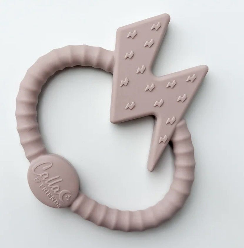 Bolt Sensory Teether - Petal Pink, Color: Petal Pink