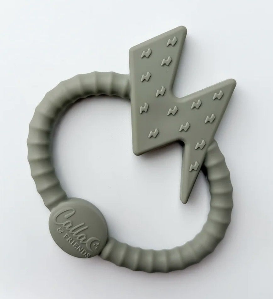 Bolt Sensory Teether - Pine, Color: Pine