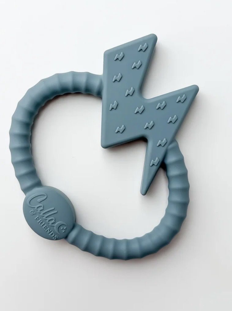 Bolt Sensory Teether - Slate Blue, Color: Slate Blue