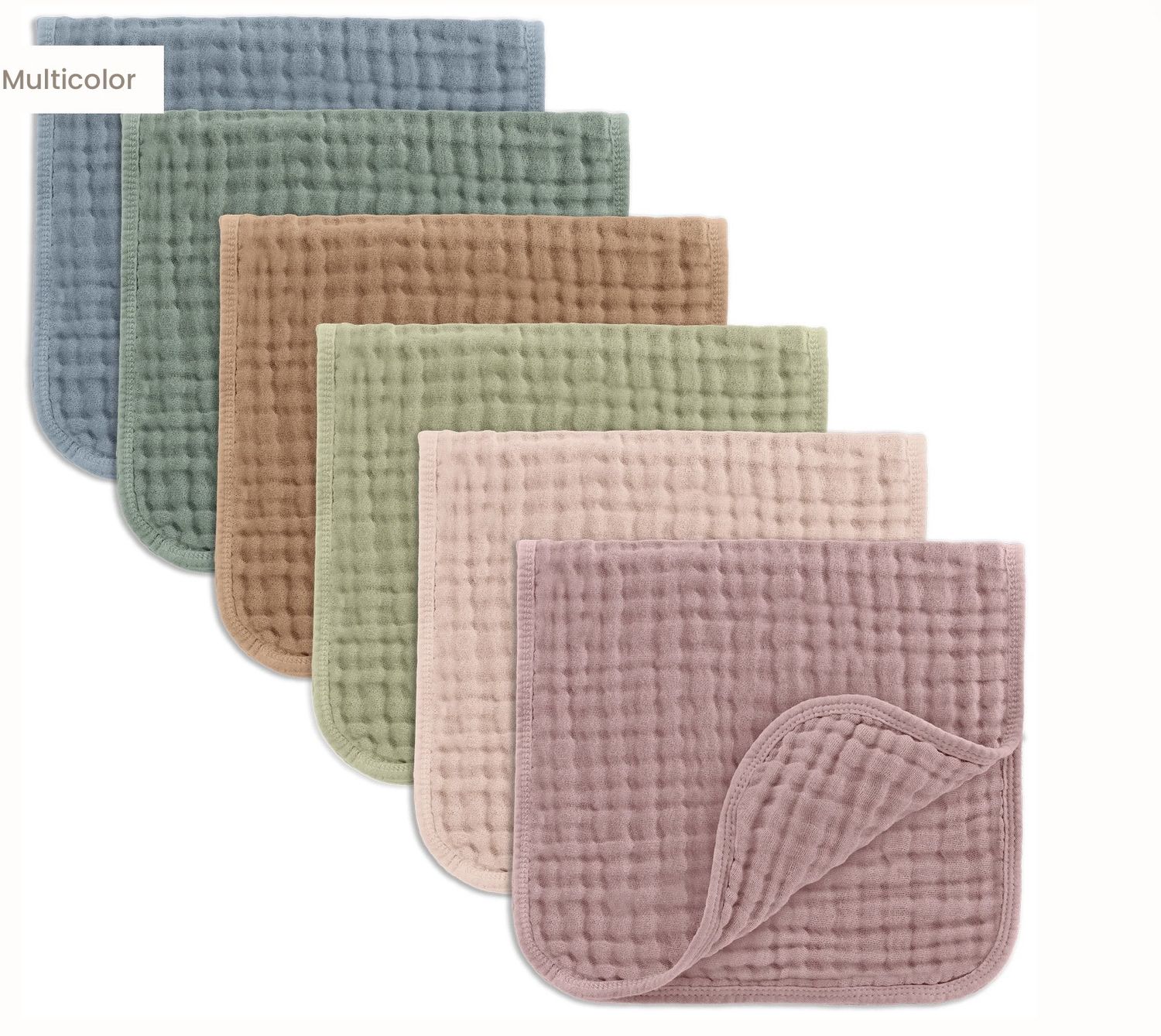 Muslin Burp Cloths - Multi