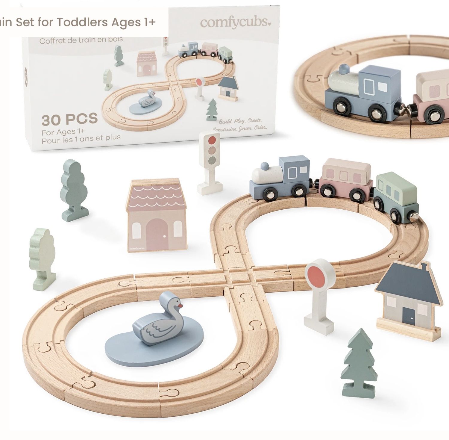 Wooden Train - 30 pc. Set