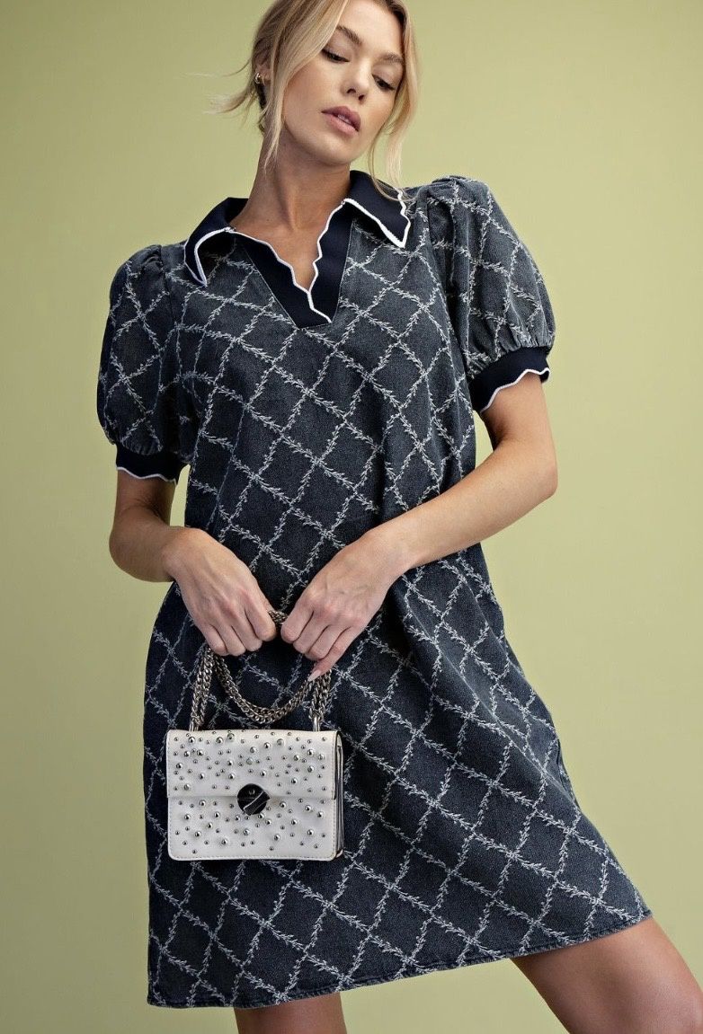 Jalisa Short Sleeve Dress - Denim