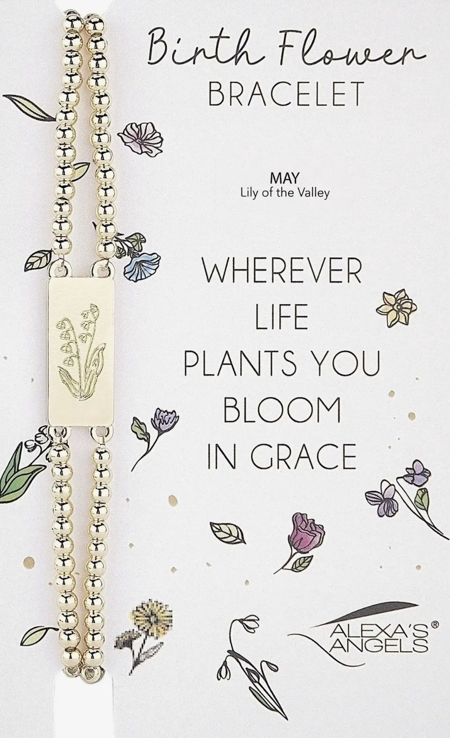 Birth Flower Bracelet - April