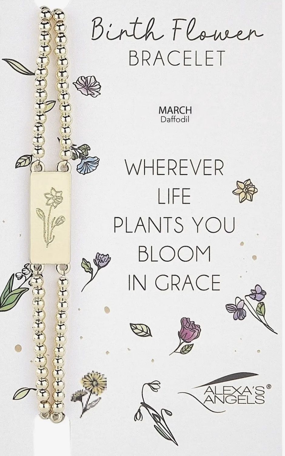 Birth Flower Bracelet - March