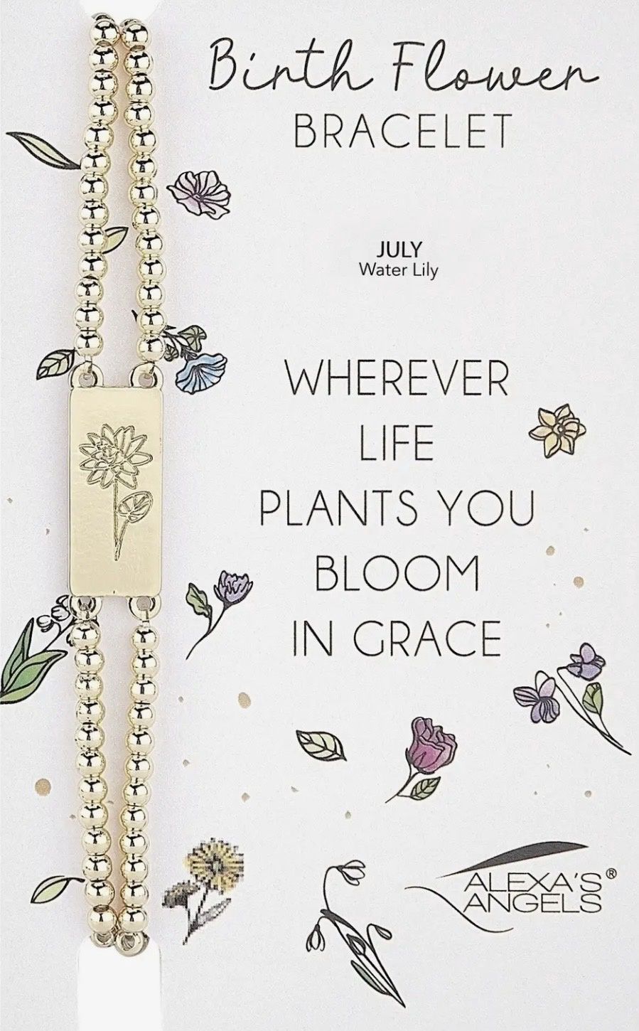 Birth Flower Bracelet - July