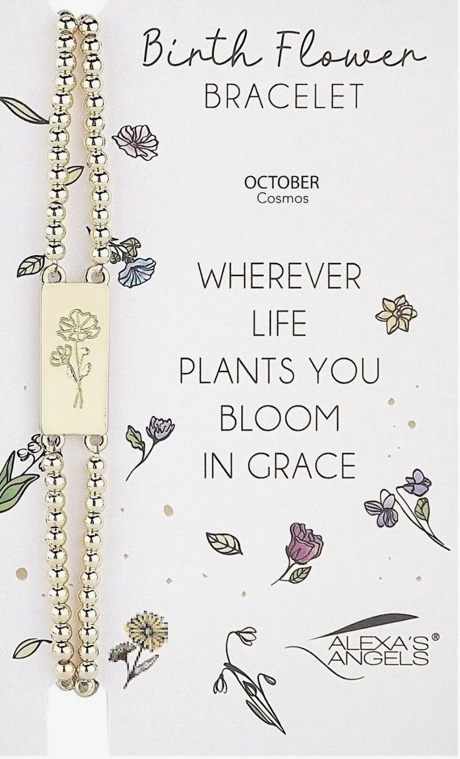 Birth Flower Bracelet - October