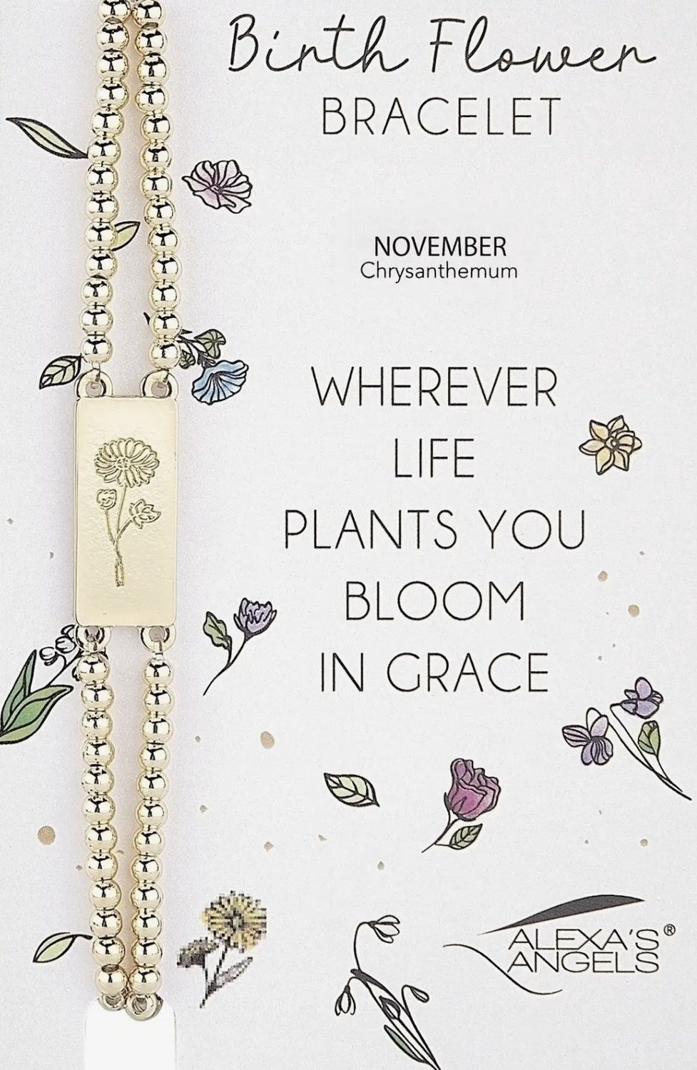 Birth Flower Bracelet - November