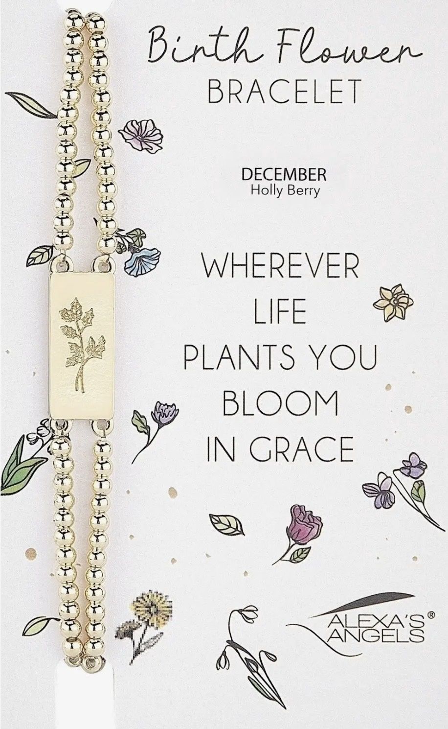 Birth Flower Bracelet - December
