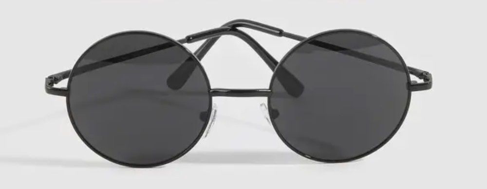 Classic Round Sunglasses, Color: Black