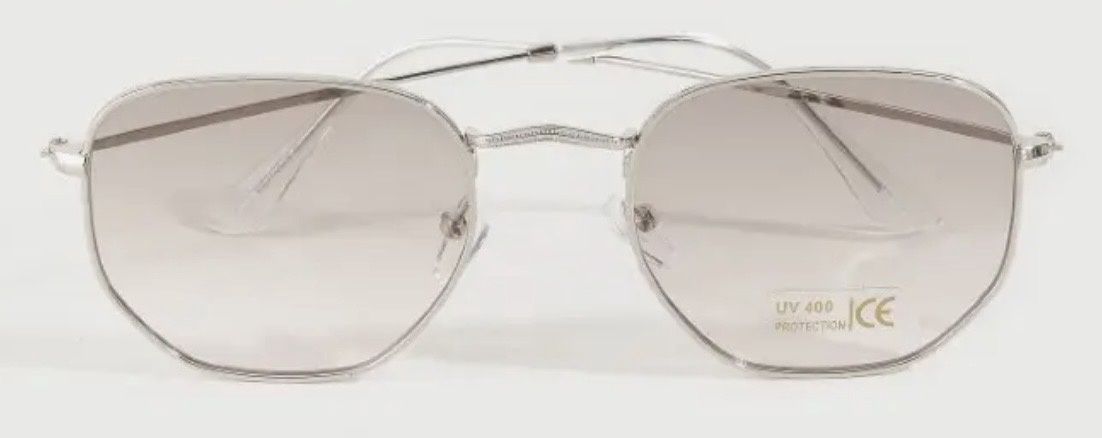 Metal UV Frame Sunglasses, Color: Silver Light