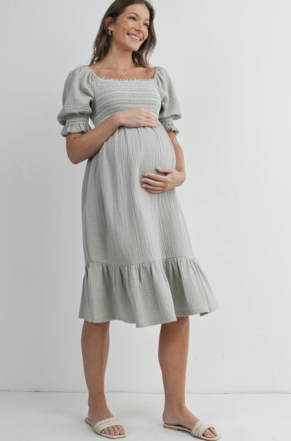 Sierra Maternity Midi Dress