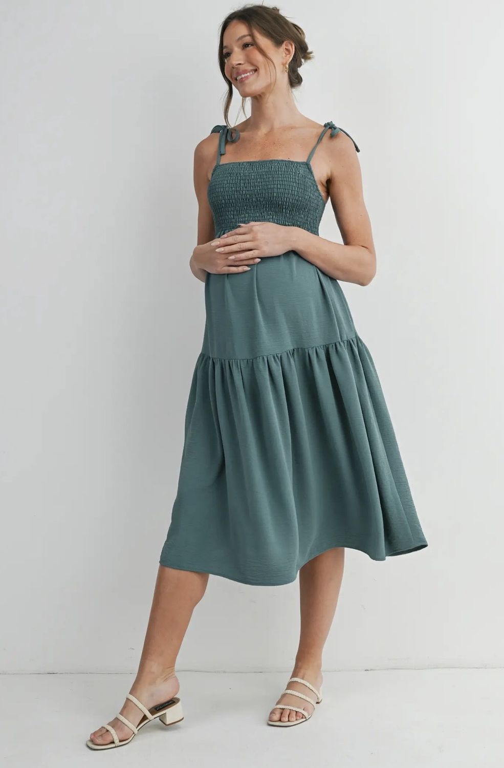 Ainsley Tie Strap Midi Dress