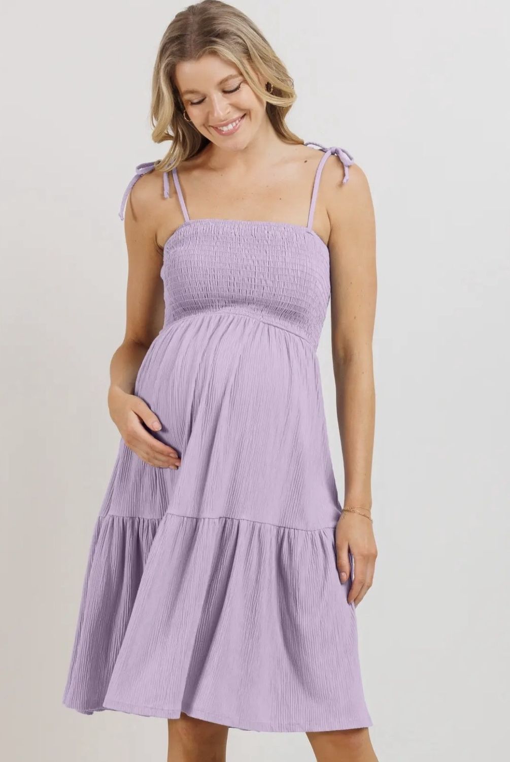 Tia Ruffled Dress, Color: Liliac, Size: Small
