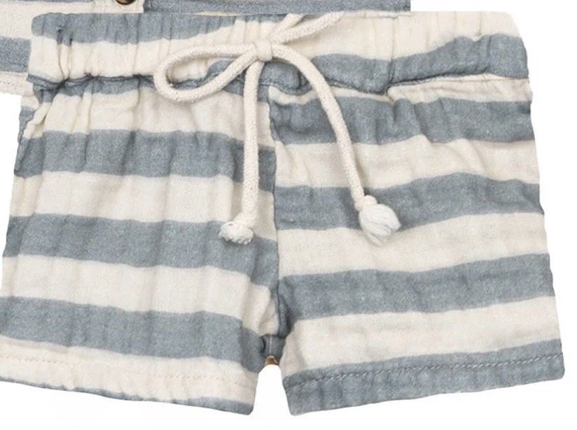 Lincoln Short, Color: Blue/Cream Stripe, Size: NB-3M
