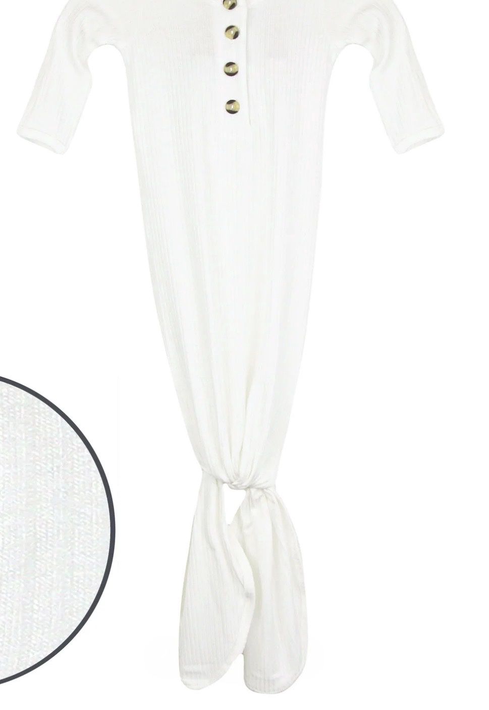 Ribbed Knotted Gown - Wren