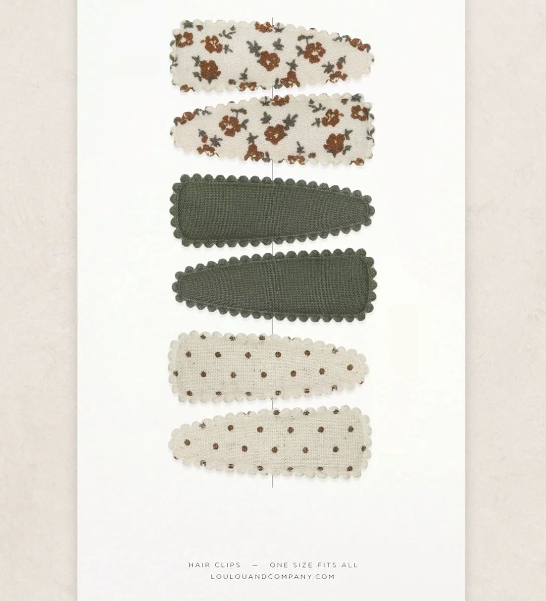 Scallop Snap Pack - 4, Color: Brown Floral