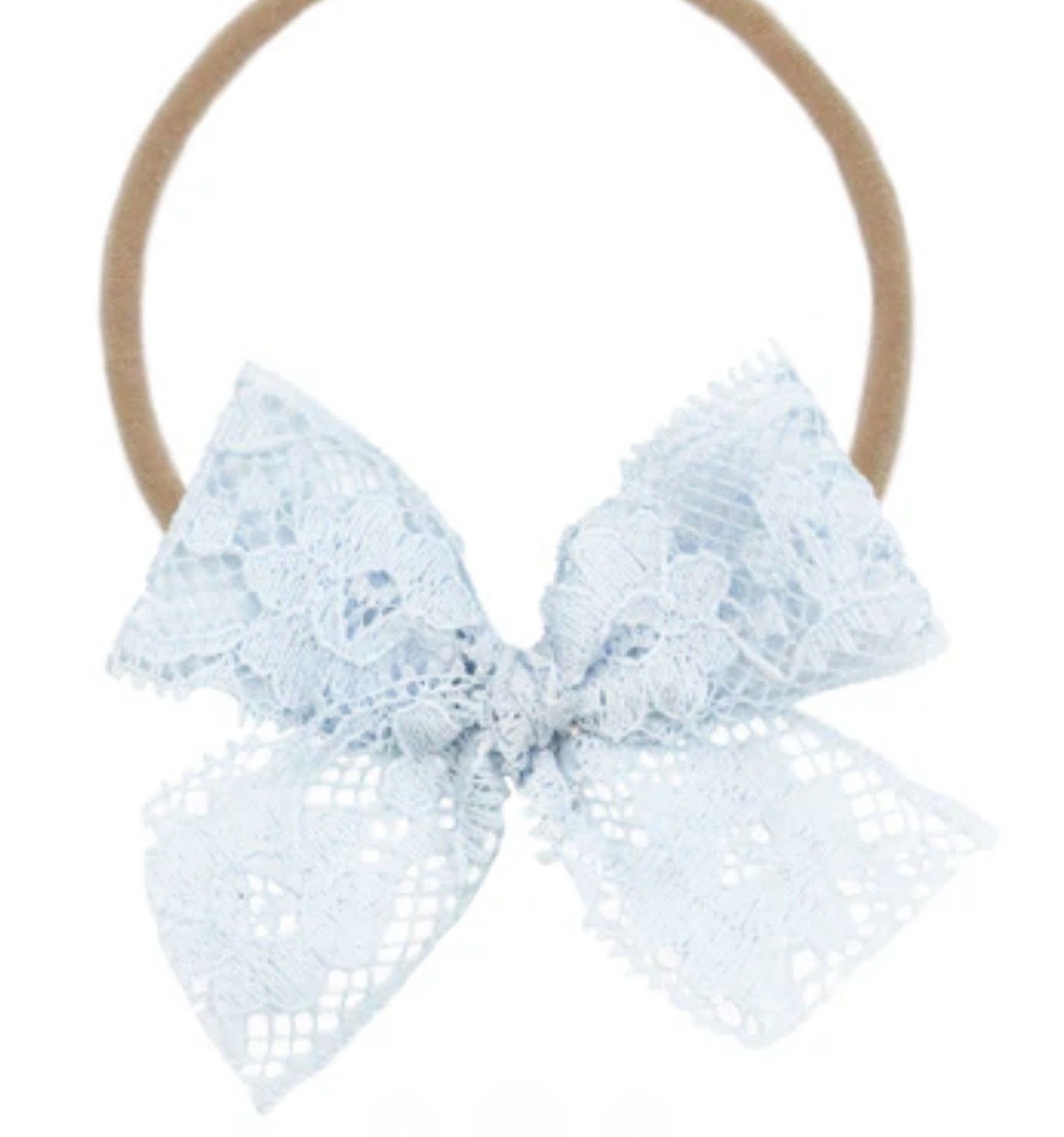 Lace Bow - Powder Blue