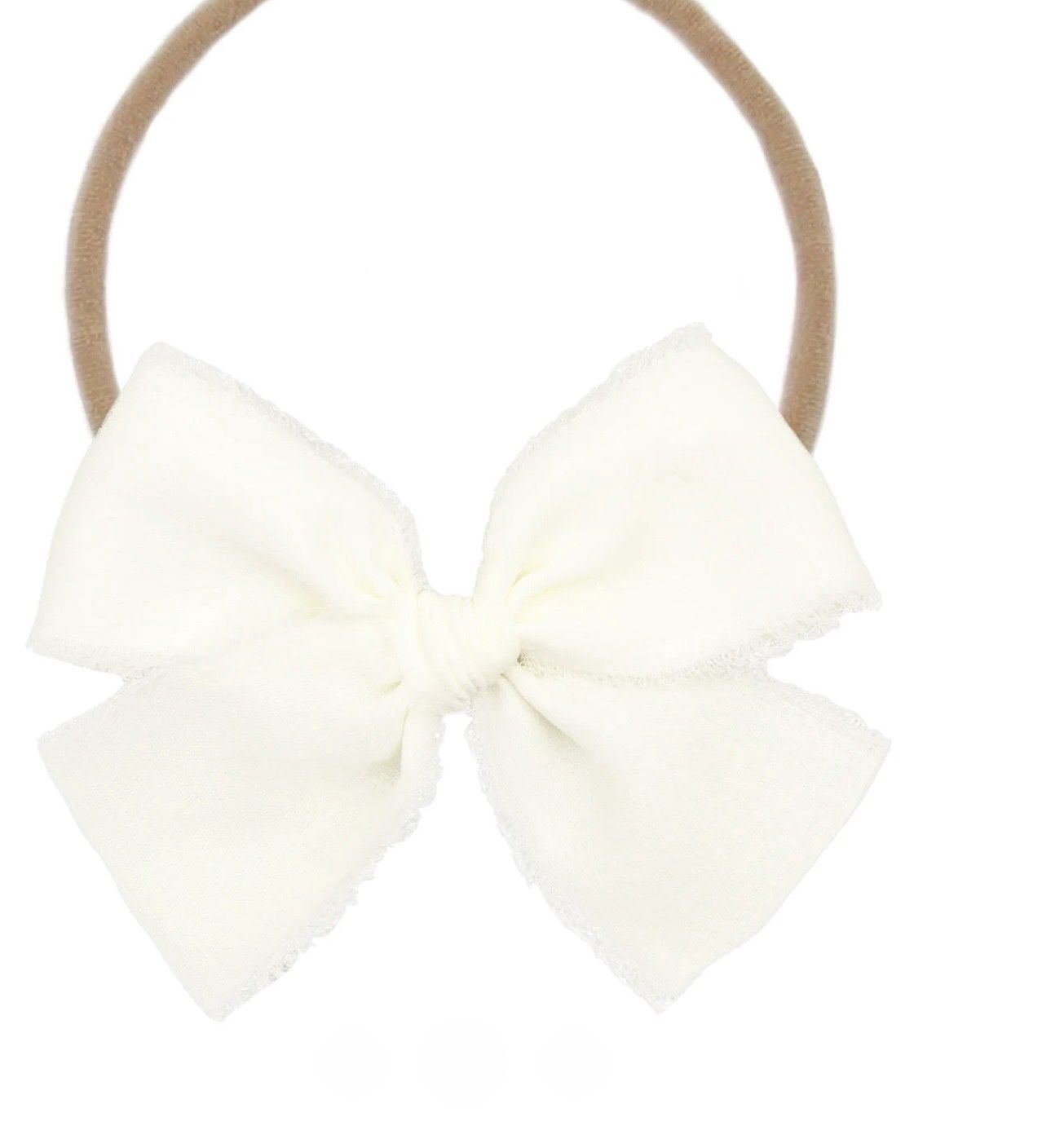 Chiffon Bow - Dove White