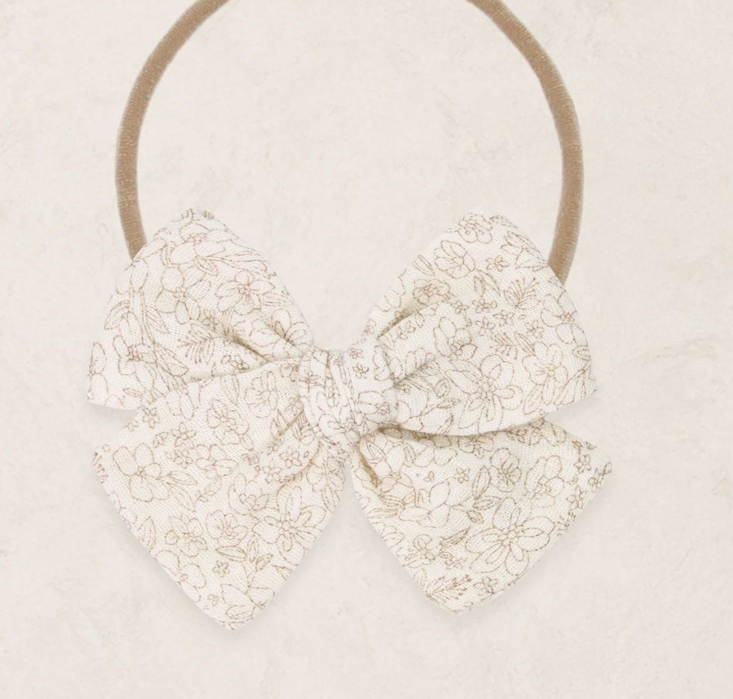 Adventure Bow Headband - Tan Bloom