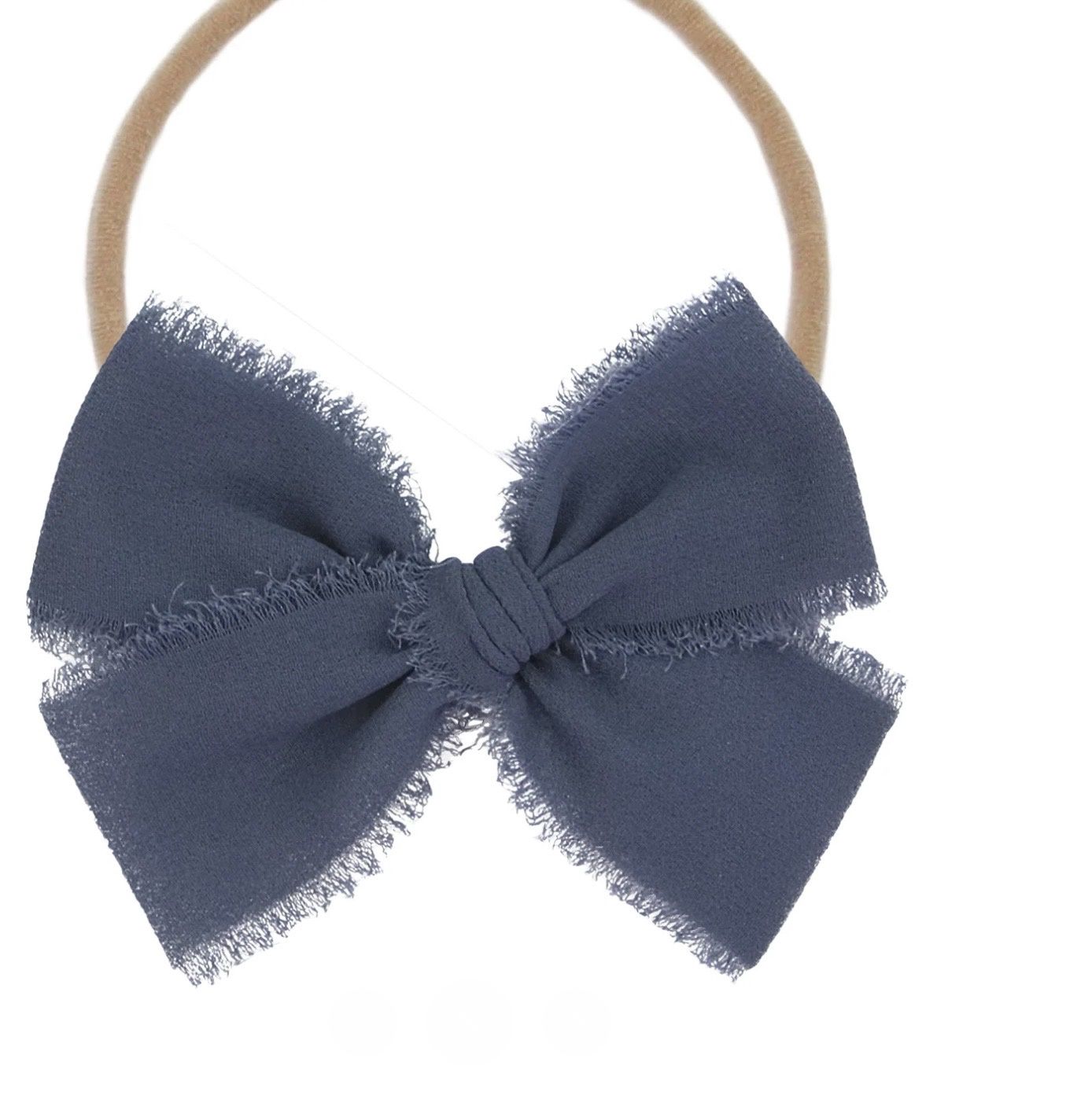 Chiffon Bow - Indigo Blue
