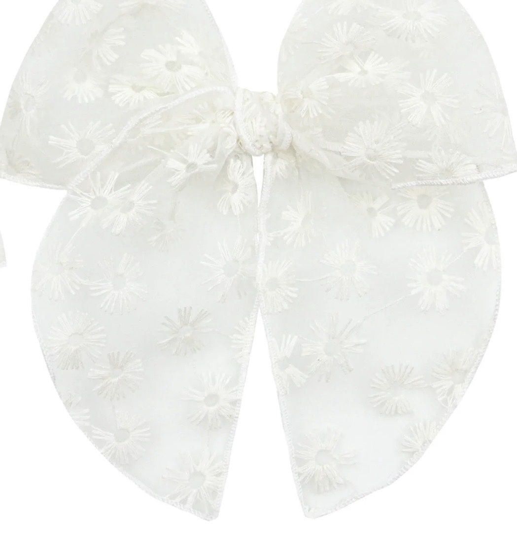 Heirloom Bow Clip - Daisy Lace