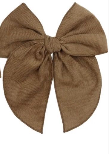 Heirloom Bow Clip - Walnut Corduroy