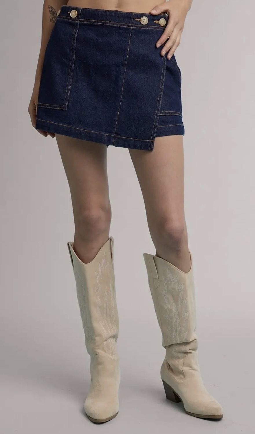 Fallon Mini Skorts, Color: Denim, Size: Small