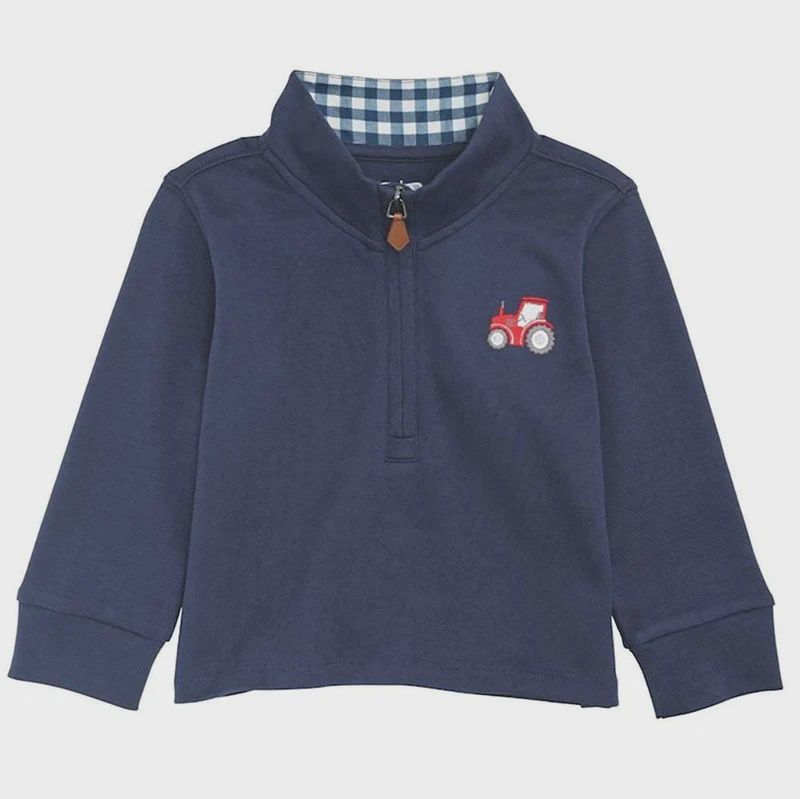 Boys Iconic Quarter Zip - Tractor, Color: Tractor, Size: 4/5T