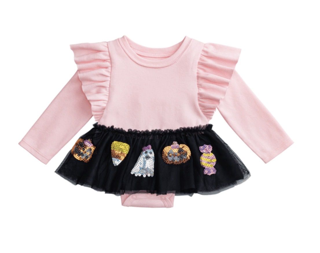 Halloween Tutu Crawler, Color: Black, Size: 3-6