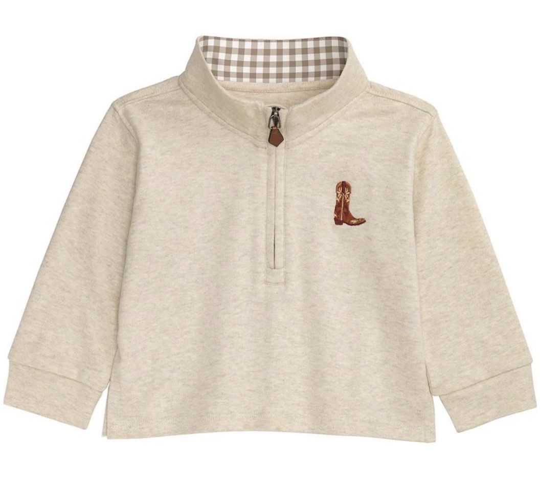 Boys Iconic Quarter Zip - Boot, Size: 12-18M, Style: Boot