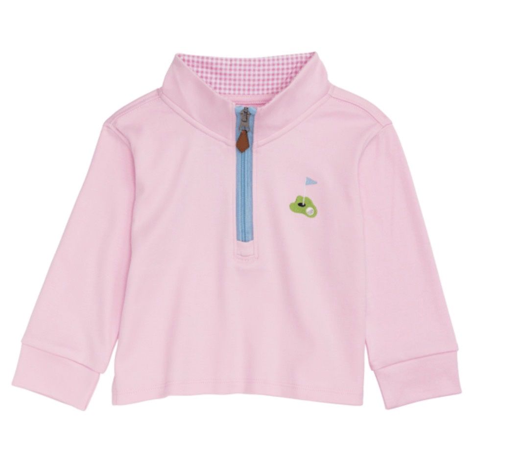 Girls Iconic Quarter Zip - Golf, Color: Golf, Size: 12-18M