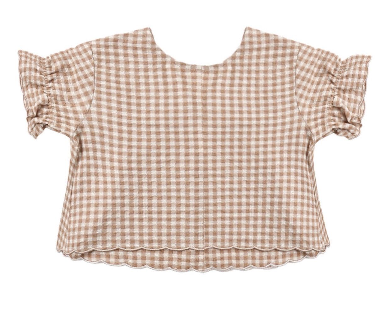 Lola Blouse, Color: Fawn Gingham, Size: 2-3Y