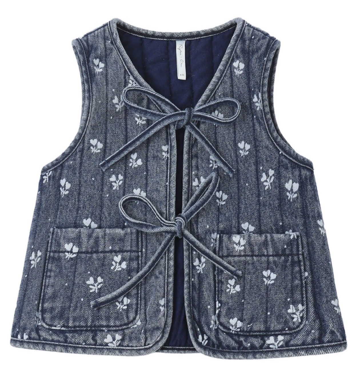 Denim Heart Vest, Color: Denim, Size: 12-18M