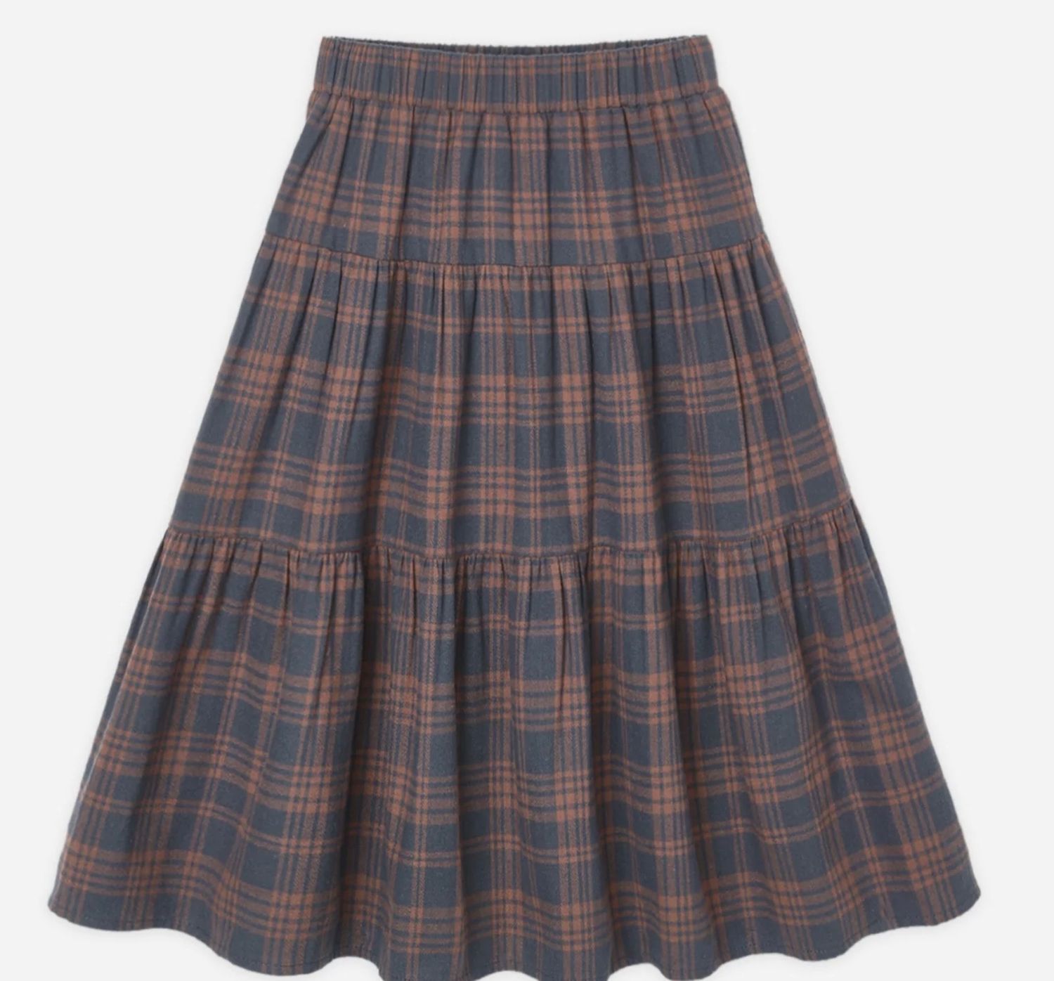 Ainsley Midi Skirt, Color: Midnight Plaid, Size: 2-3Y