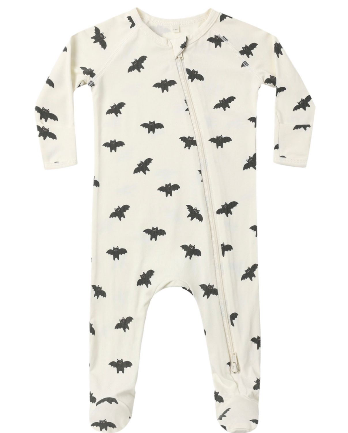 Bat Zip Footie, Size: NB, Theme: Bats