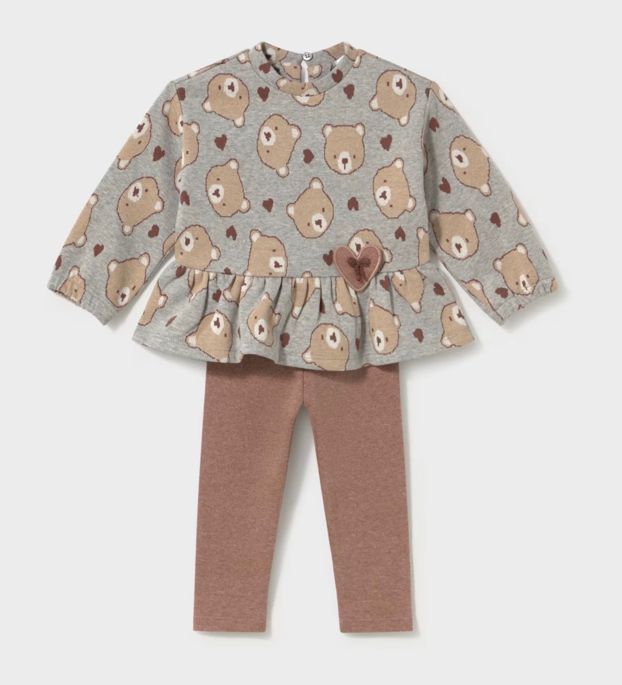 Gloria Bear Pant Set, Color: Taupe, Size: 6M