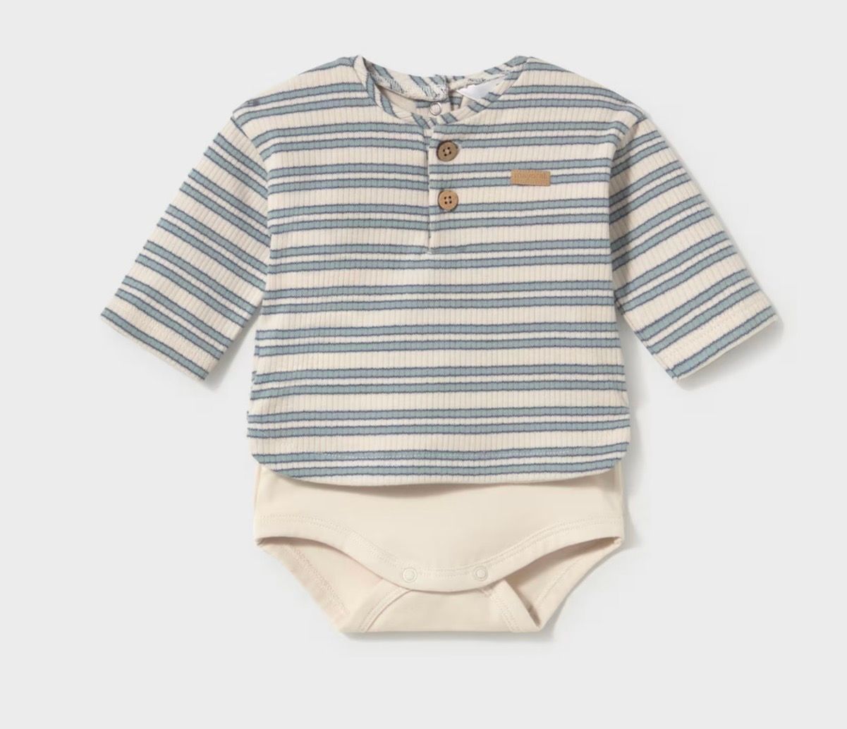 Allen Striped Bodysuit, Color: Blue, Size: 1-2M
