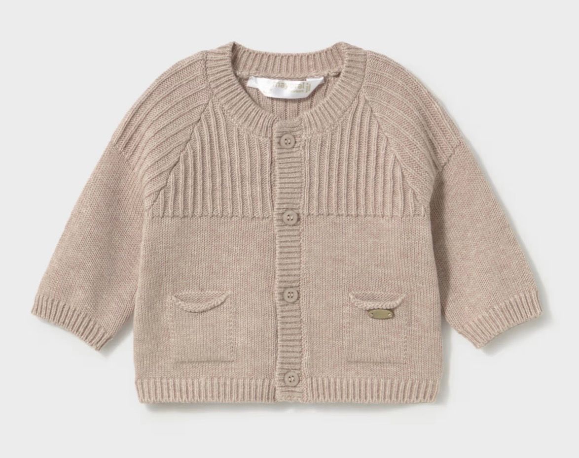 Cory Cardigan, Color: Taupe, Size: 1-2M