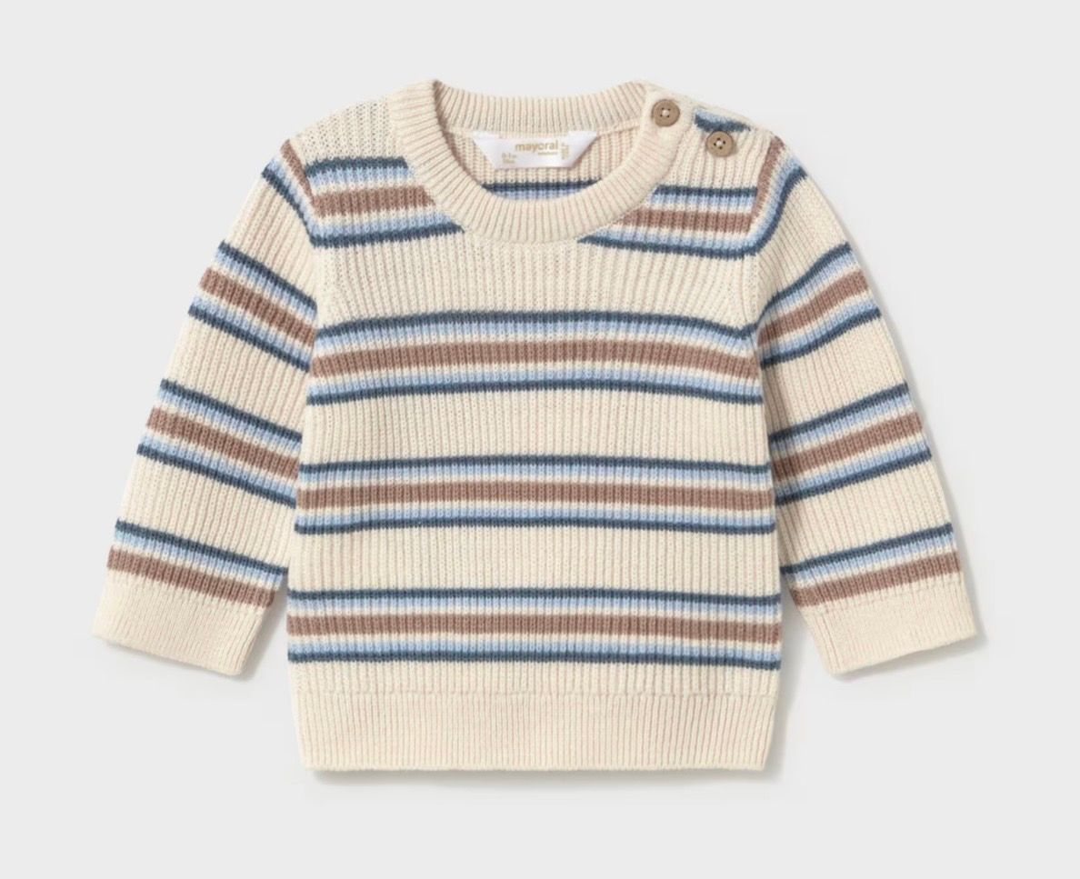 Zach Striped Sweater, Color: Cream, Size: 6-9M