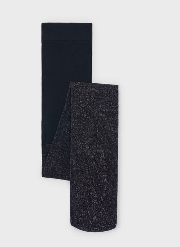 Metallic Tights - Black, Color: Black, Size: Size 2