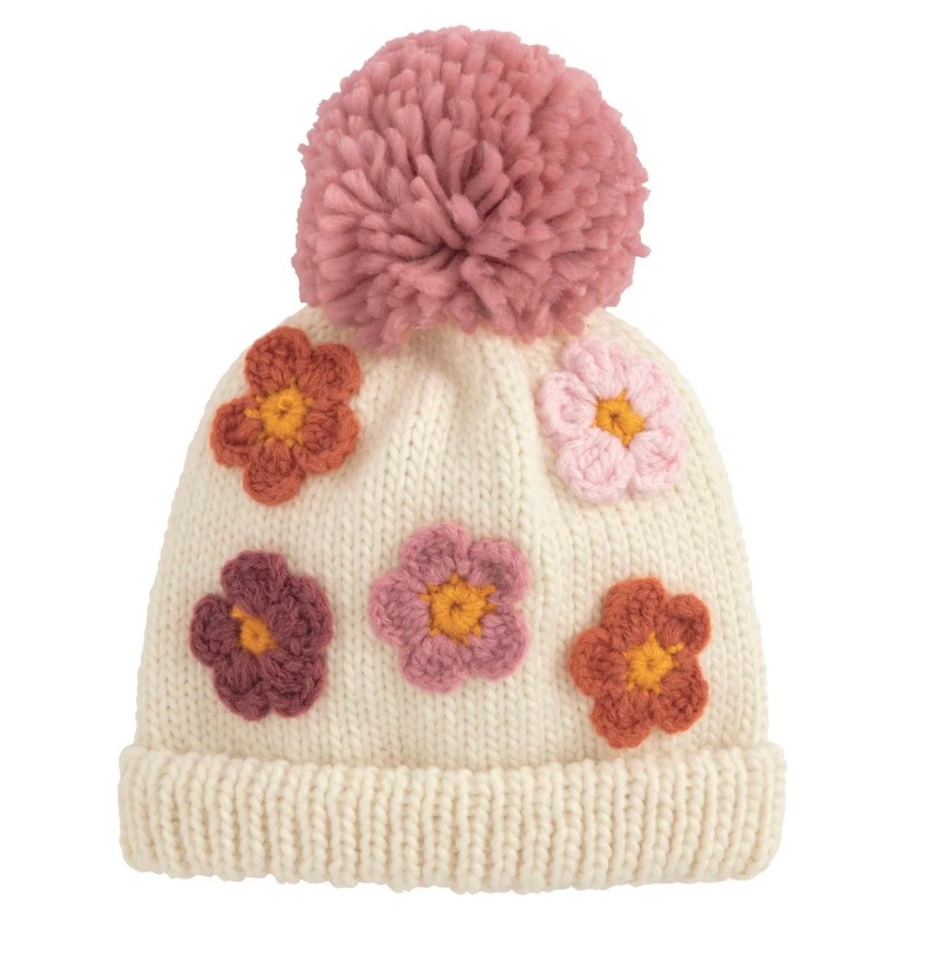 Stella Flower Knit Hat