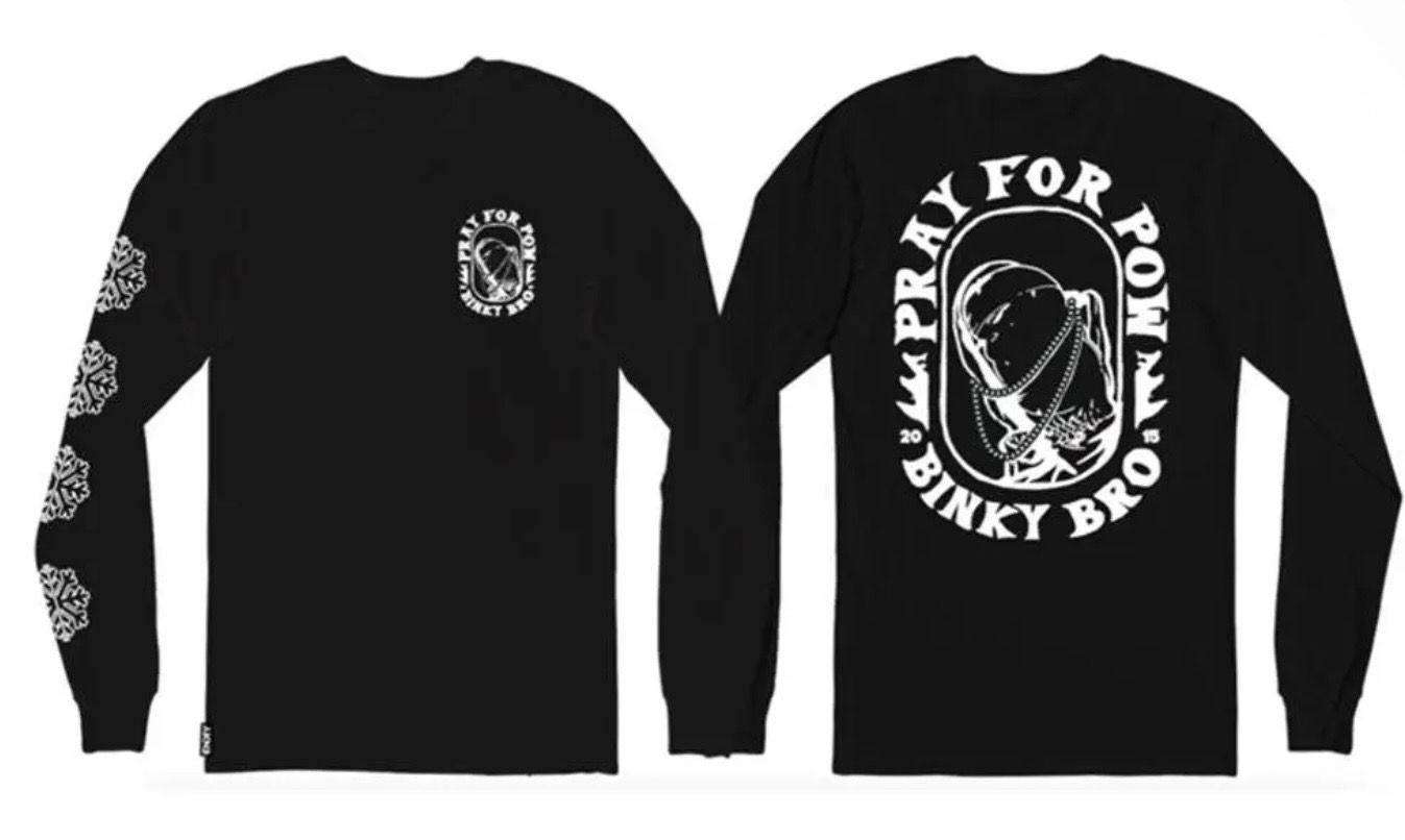 Pray For Pow, Color: Black, Size: 6-12M