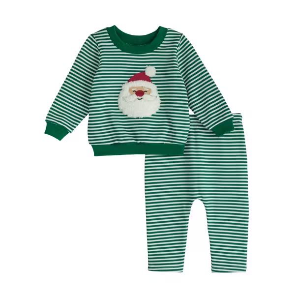 Santa Striped Set, Size: 3-6M