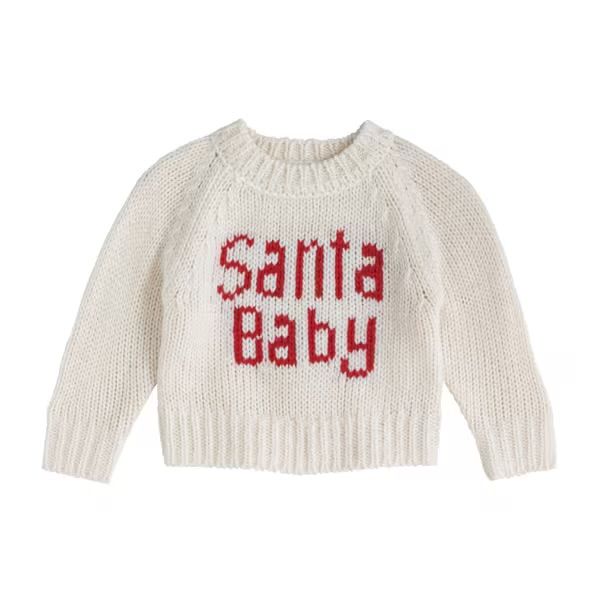 Santa Baby Sweater White, Size: Medium 2-3T